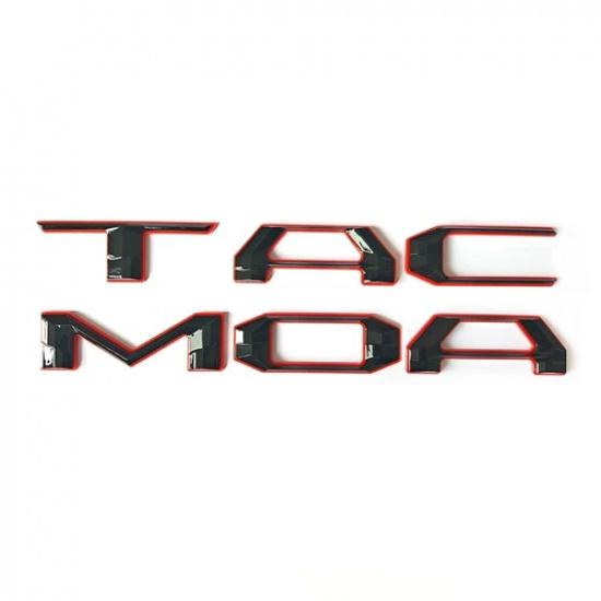 3D Letters Erts Double Layer For 2016- Tacoma Tailgate Black Red Emblem