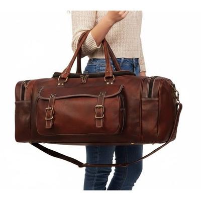 Geanta Barbati Piele Duffle Bagaj de voiaj Sala de sport Vintage Genuine Weekend Overnight Nou