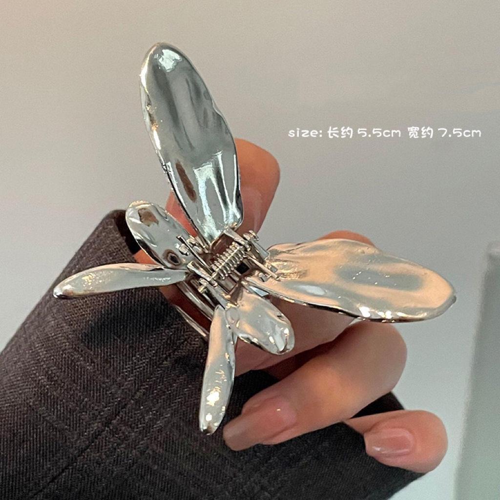 

Заколка-краб для волос в виде бабочки, готический металлический зажим для волос, нерегулярный зажим-краб в виде молнии, шпильки-заколки для женщин, аксессуары для головных уборов Size fits all