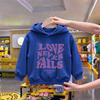 Kids Love Never Fails Letter Print Fleece Hoodie, Warm Breathable Loose Casual Pullover Sweatshirt, Boys Girls Hooded Tops