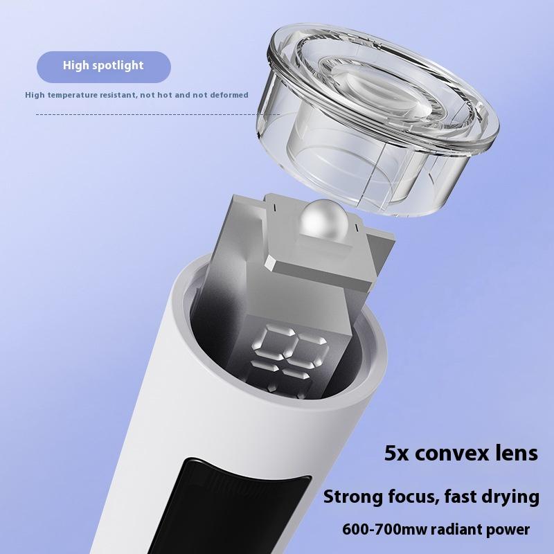 Mini Lampe UV Portable Sans Fil pour Ongles en Gel Lampe UV pour Ongles avec Affichage LED Petite Lampe de Thérapie par la Lumière Portable Ongle