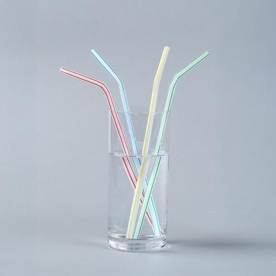 100PCS Disposable Straws, Colorful Bendable And Straight Straws, Food-Grade PP Safe Drinking Straws for Milk Tea Juice Drinks Party Use