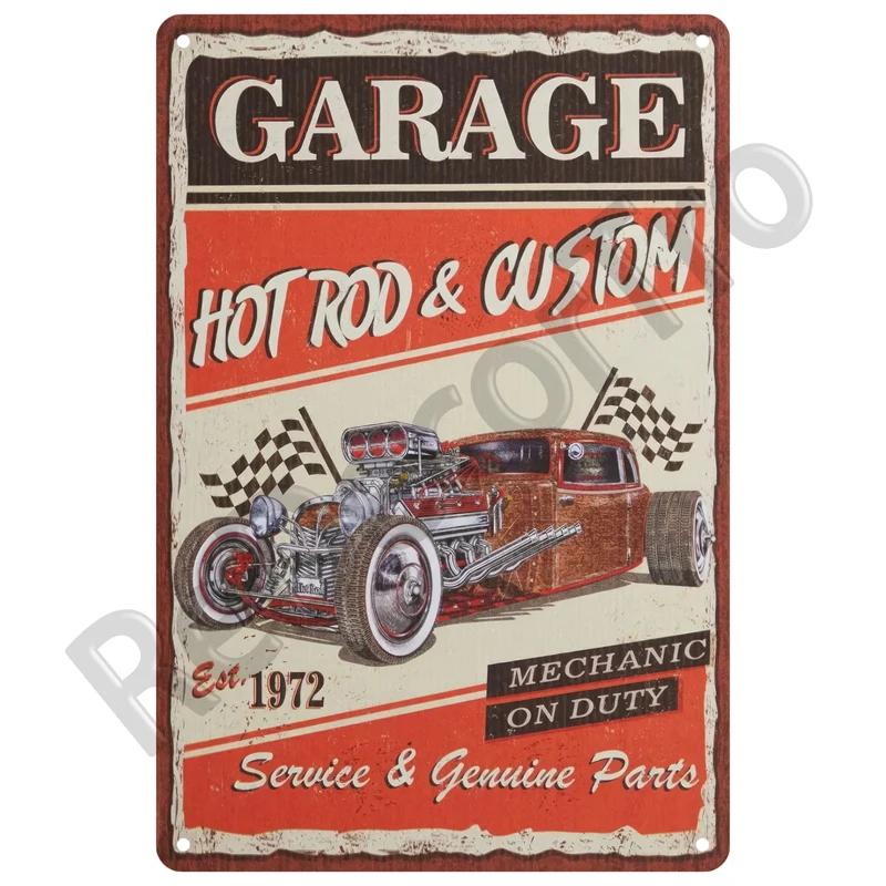 Workshop Car Parts Metal Sign Advertising Plate Wall Deocr Retro Decor Auto Parts Sign Vintage Tin Sign Metal Poster For Garage