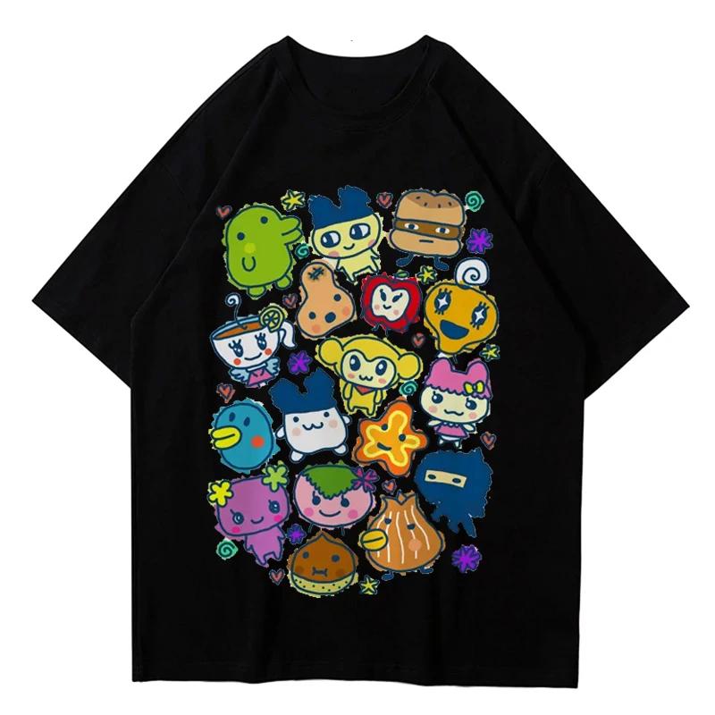 Футболка Tamagotchi Friends Мужская Женская Футболка Топы С Графикой Женская Кавайная Мультяшная Харадзюку Футболка Футболка Женская Одежда Y2K S