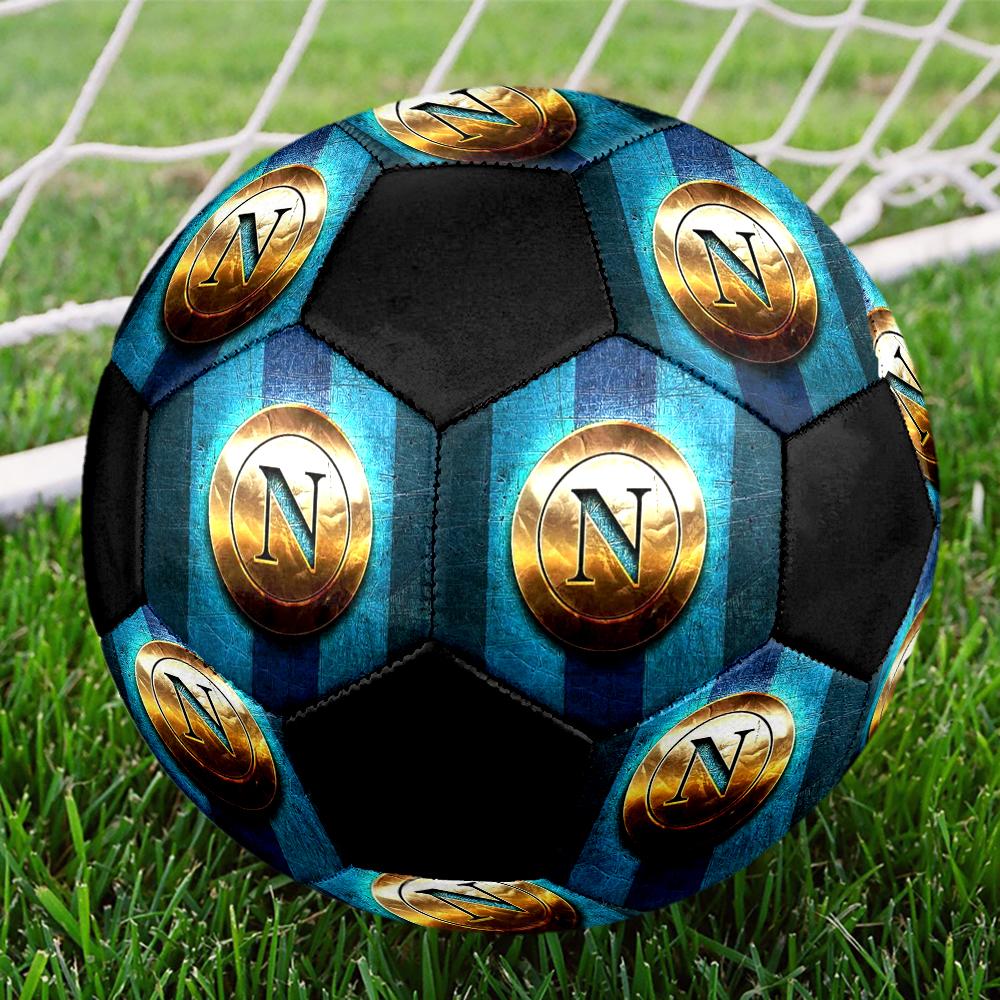 SSC Napoli futbola bumba, krāsaina, piemērota