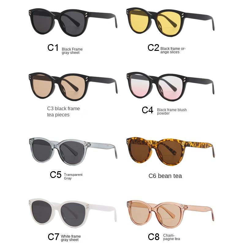 2PACK Round Frame Sunglasses Unisex UV-proof Sun Glasses Eyewear Women Outdoor Travel Goggle Eye Production Sun Shades