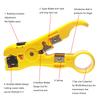 Multi-functional Electric Wire Stripping Knife, Cable Cutter Stripper Tool for UTP STP RG59 RG6 RG7 RG11 Coaxial & Network Cable Maintenance