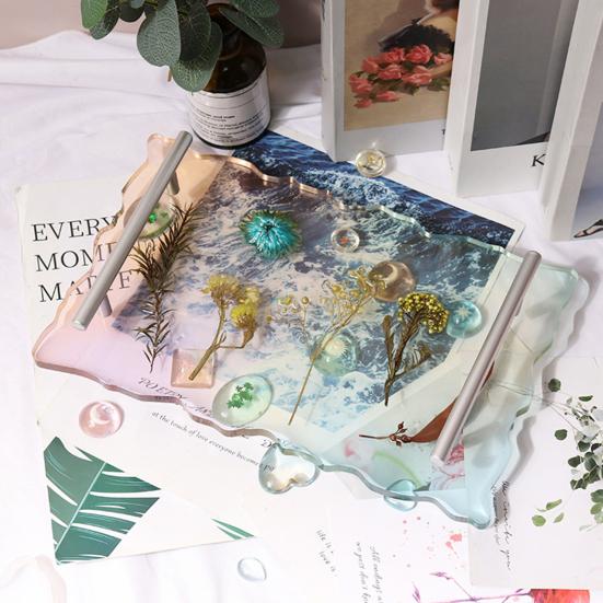 Serving Tray Mold DIY Smooth Surface Silicone Practical Object Resin Epoxy Mold for Craft Making