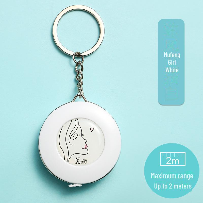 Mini Portable 2m Tape Measure - Soft, Telescopic, Self-Locking Ruler with Keychain