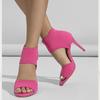 Eilyken Frühling Sexy Mode Stiefeletten Frauen Komfort Peep Toe Gestrickte Stretch Stilettos Dünne Fersen Cut-Out Tanzen Sandalen