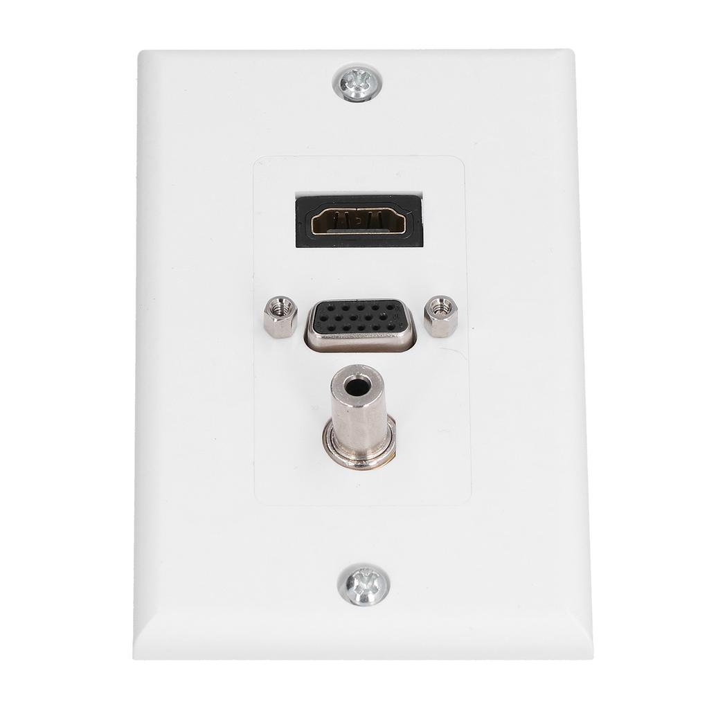 Audio Video Wall Socket 3.5mm F Connector Multimedia Port Wear Resistant Composite Video Panel