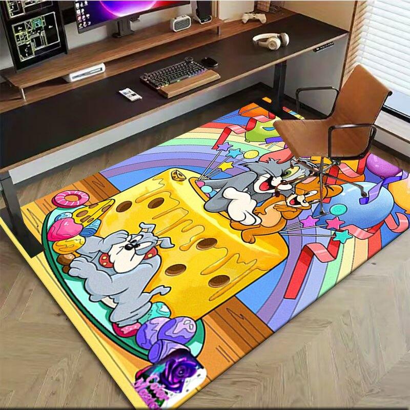 

Tom Jerry Birthday Party Cake Kids Room Decor PosterOffice Mat Home Decor Gift For Halloween & Christmas LD38 160cm by 200cm