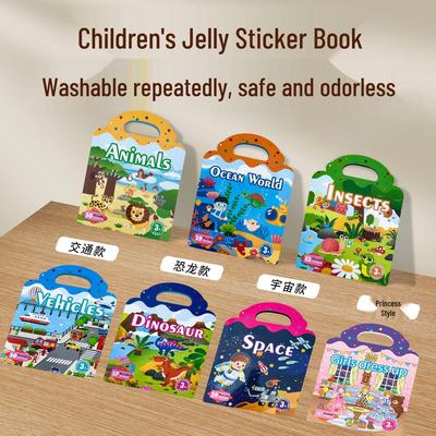 Lern-Stickerbuch mit ruhigen Gelee-Stickern für Kinder - DIY Handheld-Sticker für Mädchen