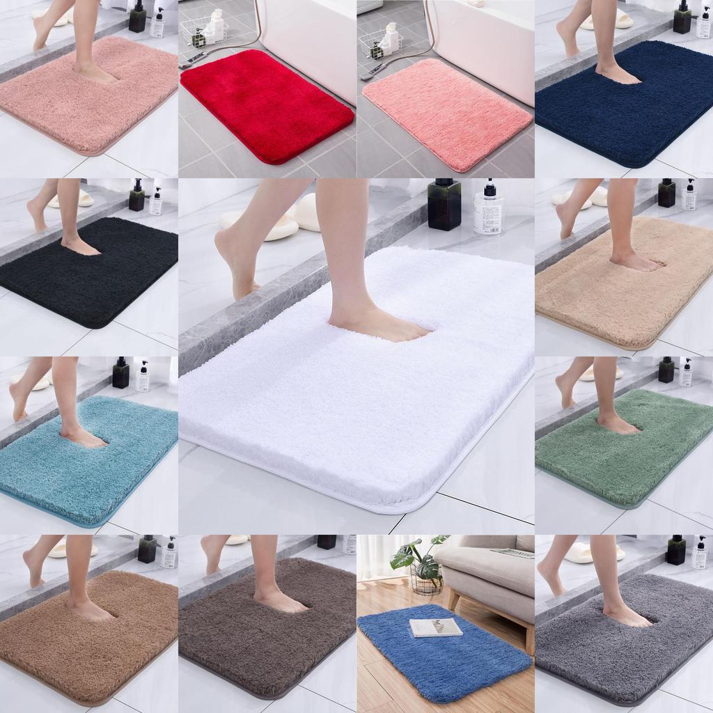 Thick Absorbent Water Microfibre Bath Mat Washable Non Slip Plush Mats Bath