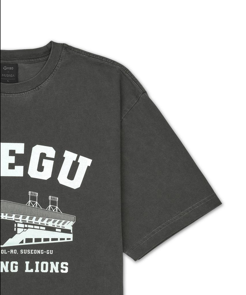 Hangugyaguwiwonhoe Mss X Kbo Ballpark Short Sleeve T-Shirt Charcoal Gray [Daegu Samsung Lions]