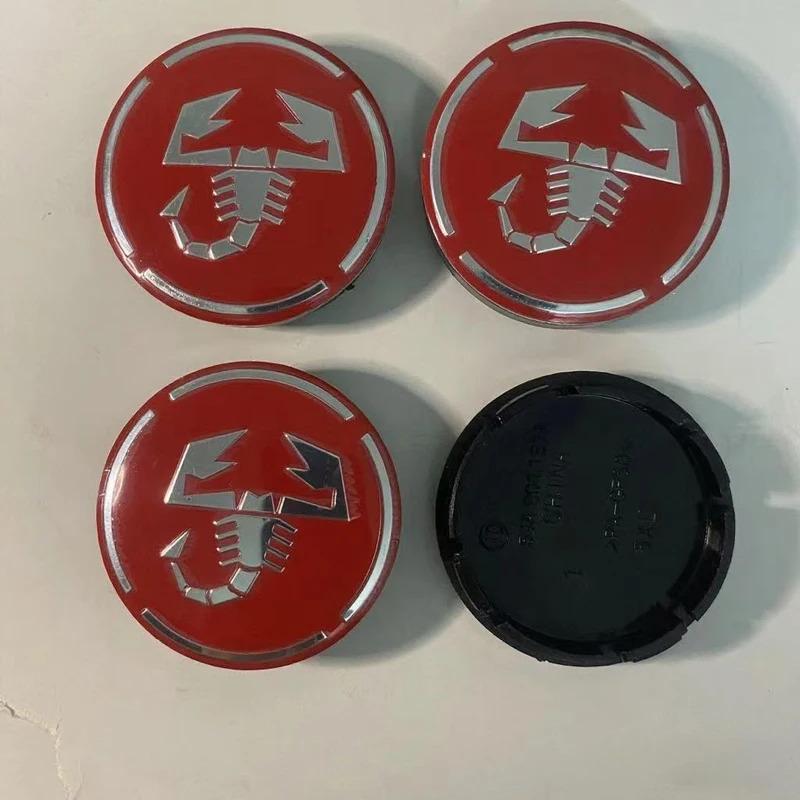 4PCS 56mm Car Wheel Hub Cover Emblem Sticker Accessory For Fiat Abarth 500 Tipo FR Panda Argo Freemont Viaggio Bravo Punto Doblo