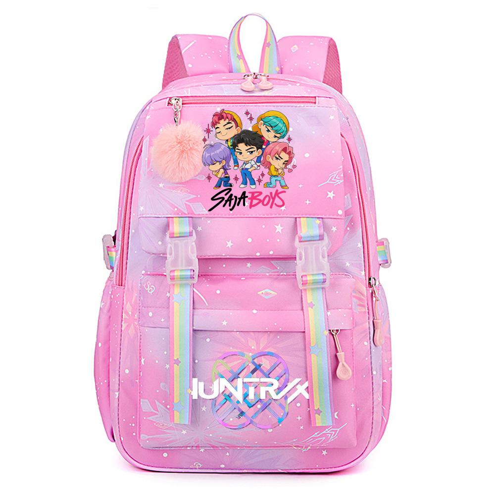 Anime K-Pop Lovci démonů Potiskovaný Velkokapacitní Voděodolný Batoh Teenger Studentka Dívka Chlapec Školní taška Taška na knihy Ženy Voděodolná Cestovní taška Mochila