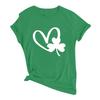 Women's Casual Fashion Round Neck Short Sleeve St. Patrick's Day Printed T-Shirt Pullover Top
