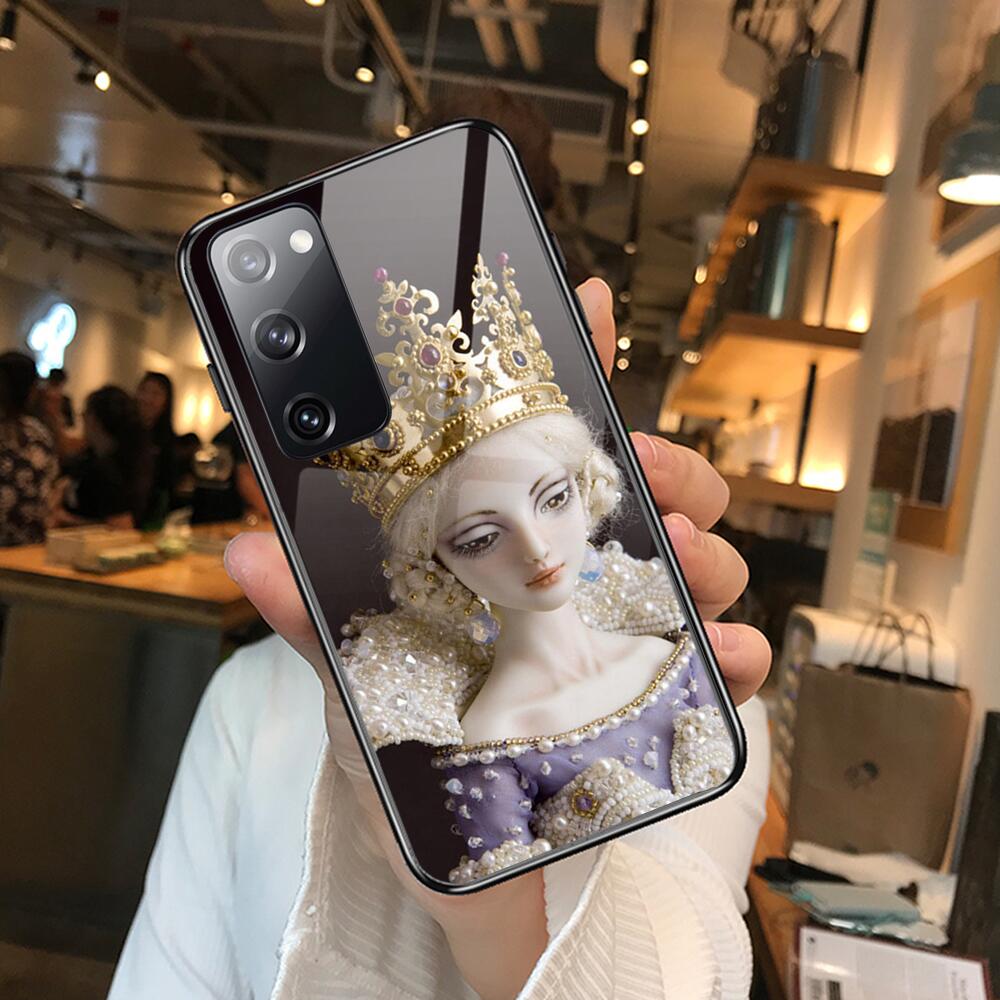 Krajews Creepy Dolls coque Tempered Glass shell Phone case For SamSung Galaxy S8 S9 S10E S20 S21 S5 S30 Plus S20 fe 5G Lite Ultr