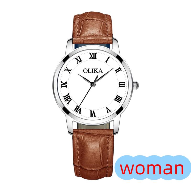 Top Brand New Ultra-thin Fashionable Simple Men's and Women's Couple's Watch Waterproof Stainless Steel Quartz Watch Men's Casual Student Watch
