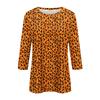 Women's Fashion Casual Three-quarter Sleeve Halloween Printed Round Neck Top