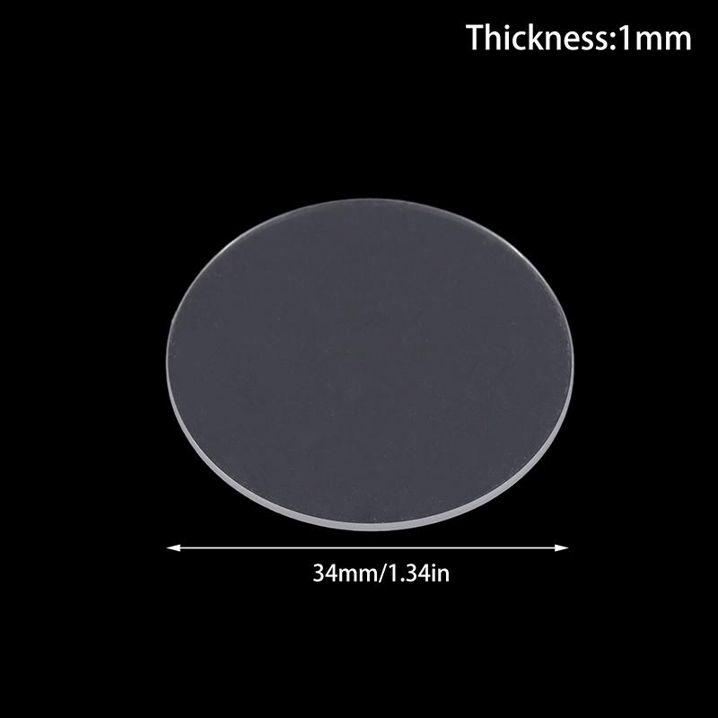 Circular Watch Glass Replacement Flat Sapphire Glass Thickness 1.0Mm Dia 25-35Mm Transparent Crystal Mineral Glass Watch Parts