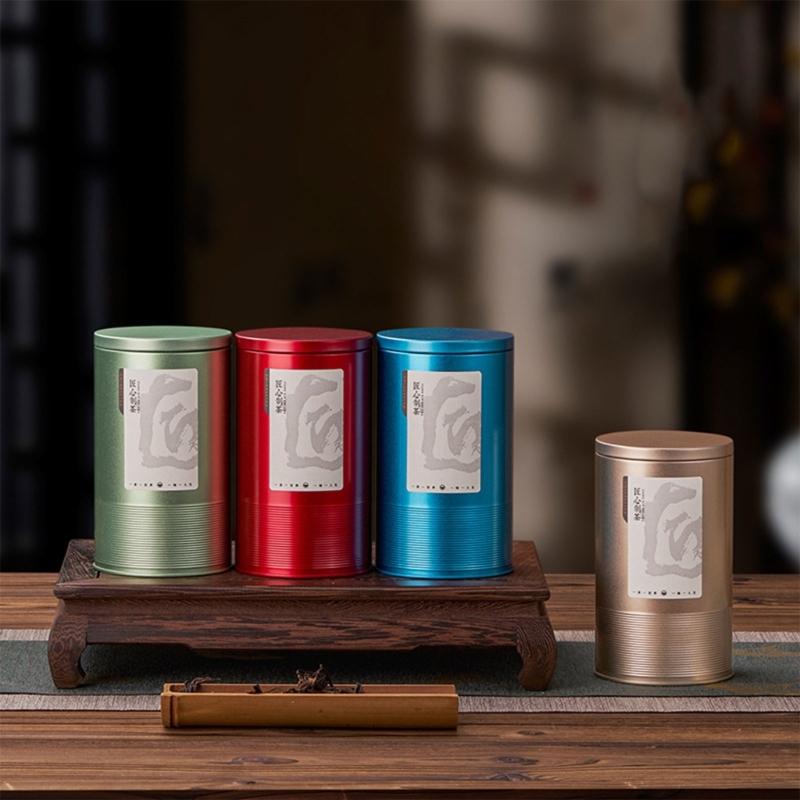 Coffee Storage Jar Metal Tea Box Can for Loose Tea Smell Proof Container Leaf Tea Tinplate Containers Storage Gift Box