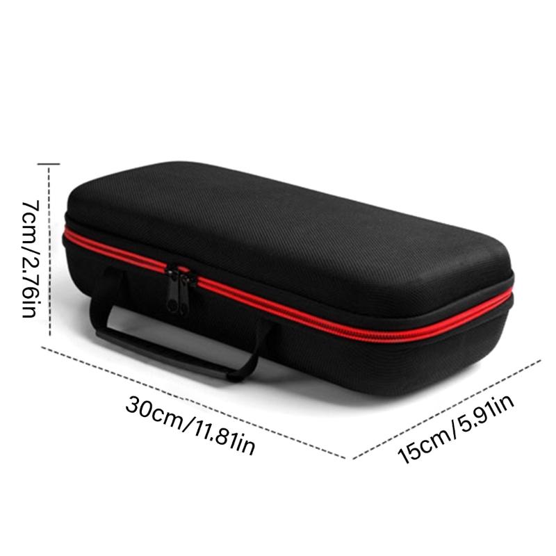 Durability EVA Microphone Storage Box Fit Two Wireless Mics with Adjustable Stand Metal Adapter Secure Zippered Pocket