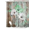 Chrysanthemum 3D Print Waterproof Polyester Shower Curtain