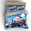 Santa'S Festive Tractor Trio Set Exquisite Three-Piece Bedding Set Gift For Kids And Adults