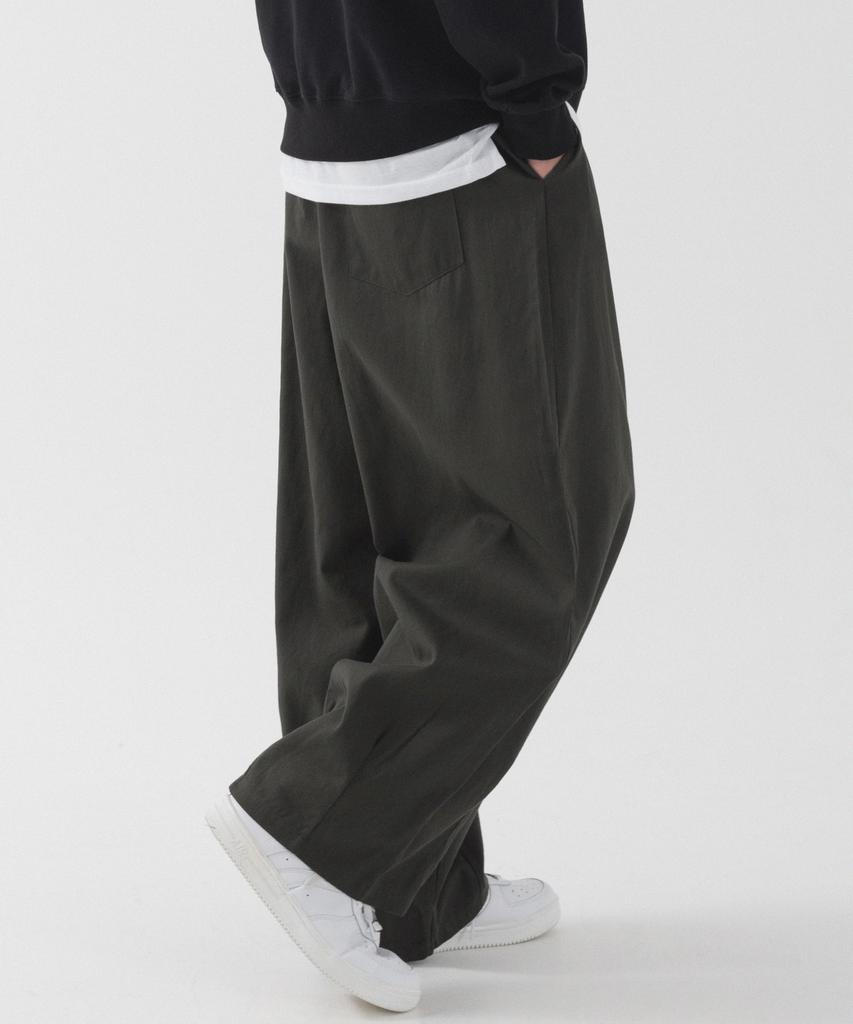 PIANER Washed Cotton Balloon Pants (Charcoal)