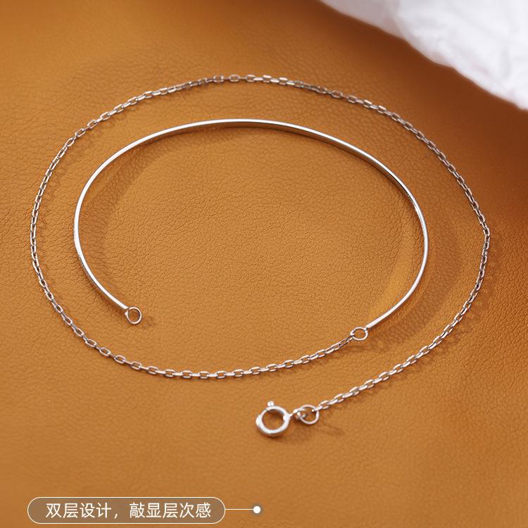 Mode Neue S925 Sterling Silber Gypsophila Doppel Kette Armband für Frauen Edlen Schmuck für Hochzeit Party Geburtstag Geschenk