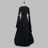 European & American Gothic Medieval Square Neck Bell Sleeve Plus Size Dress