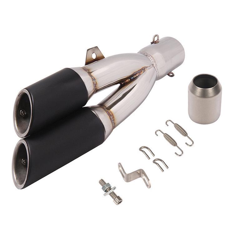 Dual Outlet Exhaust Tailpipe for CBR300, Yamaha R3/R25, Kawasaki Ninja 250 Motorcycle