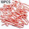 10/30/50Pcs Mini Candy Cane Christmas Decoration Red White Resin Candy Diy Crafts Xmas Pendant Navidad Home Decor  New Year