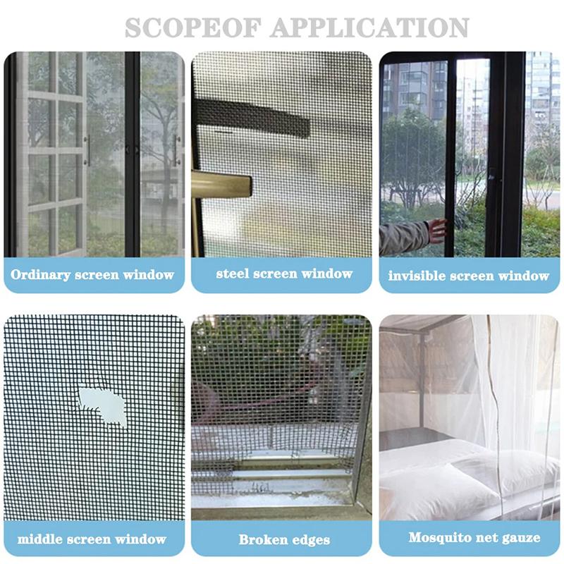 1 Stk. Einfach anzubringendes Wasserdichtes Fliegengitter-Reparaturband – Halten Sie Mücken fern mit unserem selbstklebenden Insektenschutz-Netzflicken