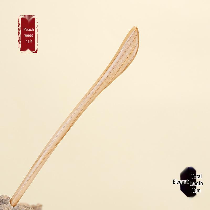 Hochwertige Haarnadel mit chinesischem Knoten aus Pfirsichholz - Neues Frühlingsstil-Haaraccessoire für Damen