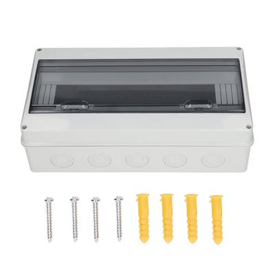 Caja de Distribución 18 Vías Impermeable Interruptor Automático Cubierta de Plástico Estuche de Protección para Interior Exterior