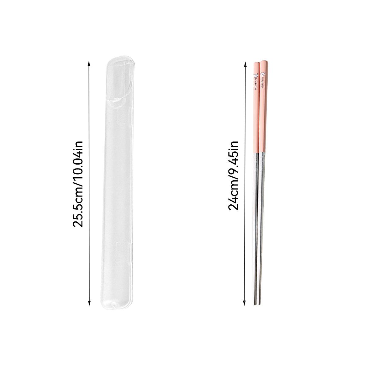 

WORTHBUY Portable Cute 316 Stainless Steel Non Slip Chinese Chopsticks Reusable Sushi Stick Dishwasher Safe Kitchen Tableware