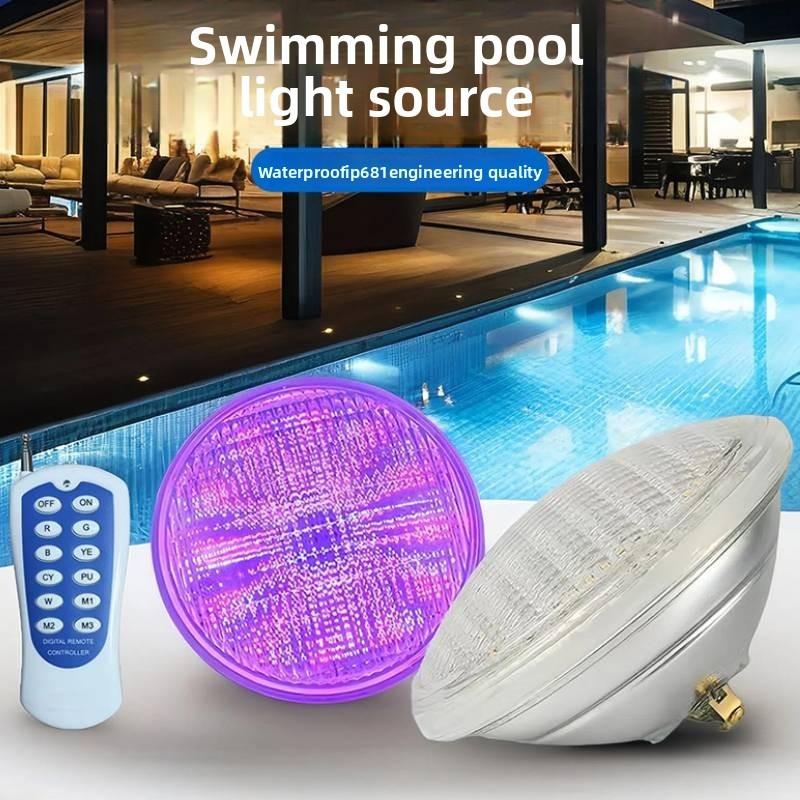 LED Poolleuchte mit Fernbedienung Unterwasserscheinwerfer für Schwimmbecken Wasserspiel