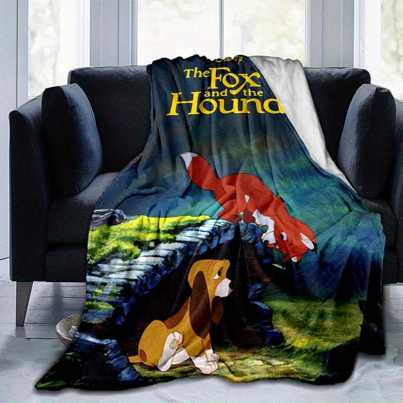 1pc, Disney The Fox and The Hound Home Decorative Throw Blanket, Soft Coverlet for Couch, Bed, Travel, Camping
