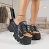 Gothic Platform Sandals - One-pedal Platform Sandals, Must-have Fashion Shoes for Concerts and Parties, Smooth Buckle Design