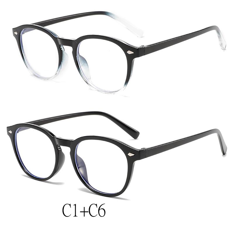 2Pcs Unisex Square Plastic Frame Trendy Anti-Blue Light Clear Glasses For Back To School Clothing Accessories.