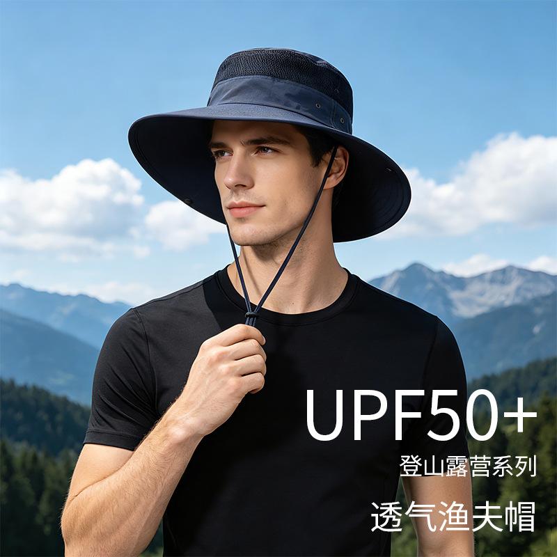 Outdoor Hat Sunscreen Bucket Hat Basin Hat Spring and Summer Men's and Women's Big Edge Hat UV Protection Sun Hat Explosion