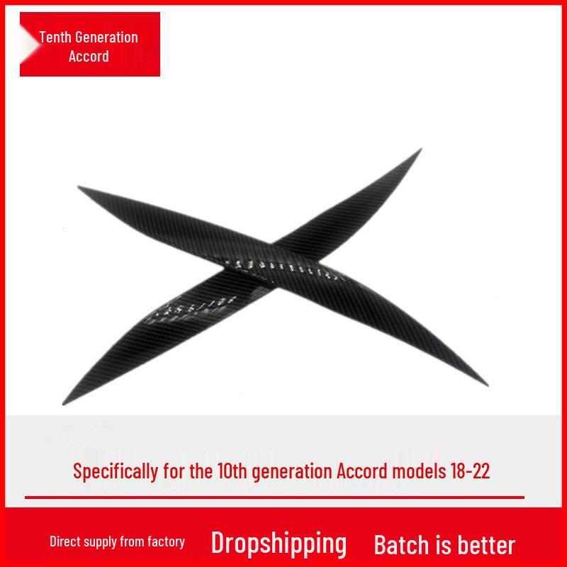 Accord 10. Generation Scheinwerfer Carbonfaser Augenbrauenleisten, Passend für die Baujahre 18-22