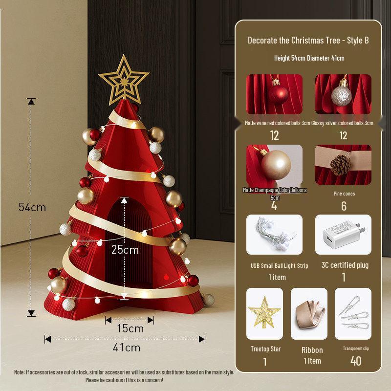 2025 Creative Origami Christmas Tree Ornaments for Home & Living Room Décor
