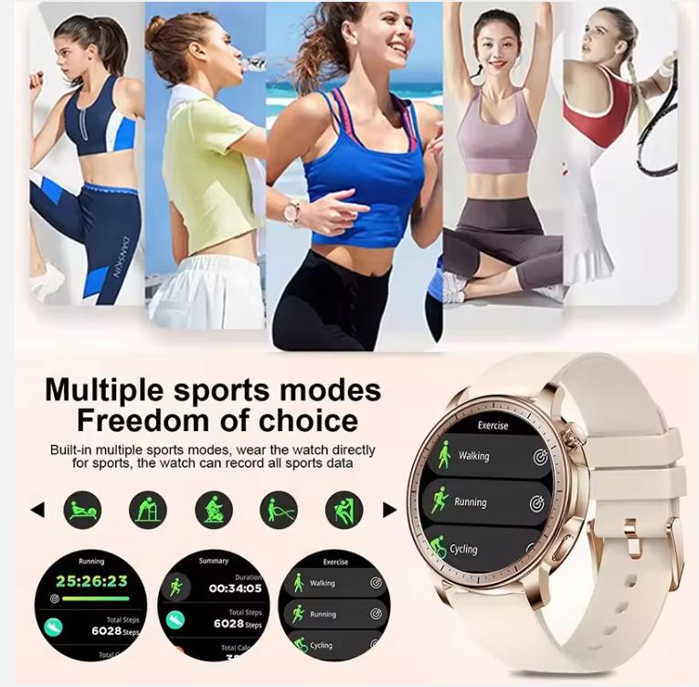 2025 Xiaomi Youpin Smartwatches Woman Track Map Bluetooth Call Heart Rate Monitoring IP67 Waterproof Sport Fitness Electronic Watches