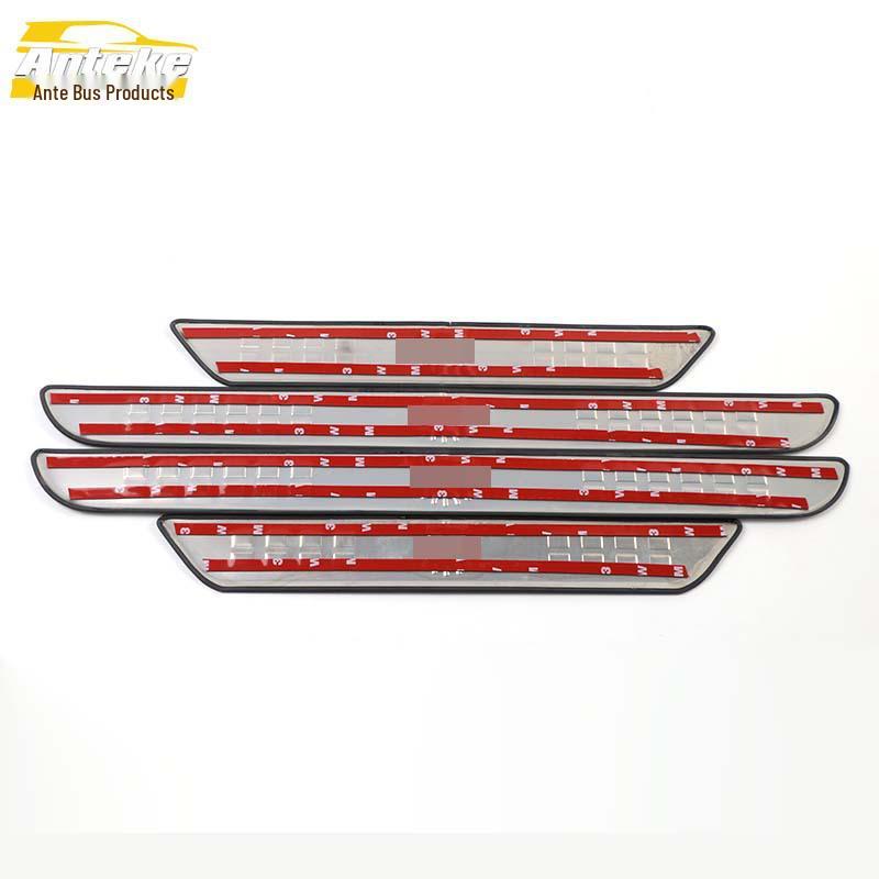 Qin Stainless Steel Welcome Pedal Decorative Stickers - Anti-Scratch Car Exterior Trim