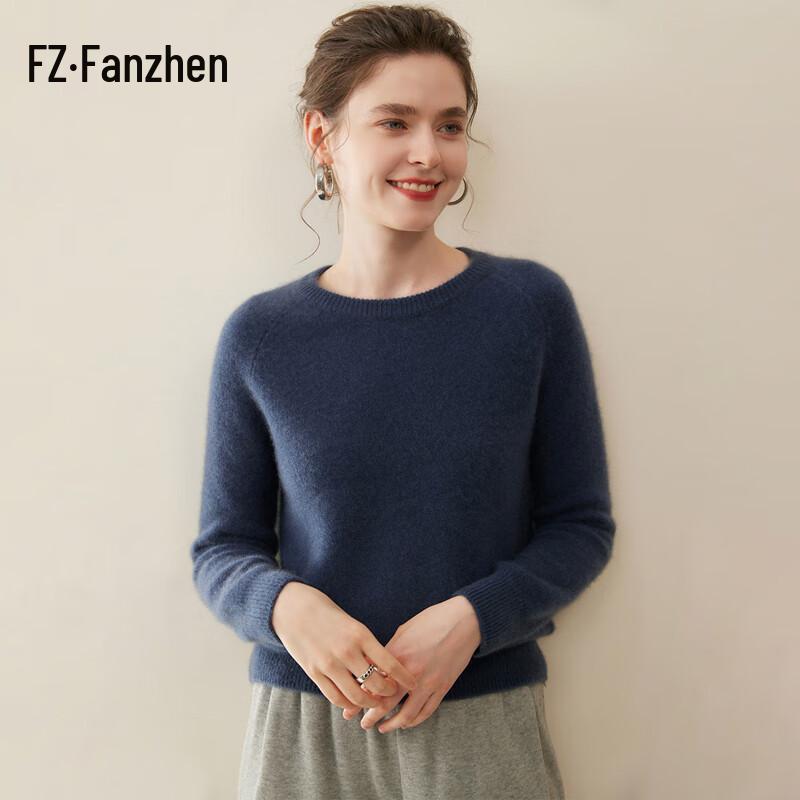 Women's 100% Cashmere Round Neck Pullover Sweater