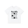 Summer New Niche Cartoon Fun Kitten Printing Design Sense Short Sleeve T-Shirt Women's Casual Loose Versatile Top